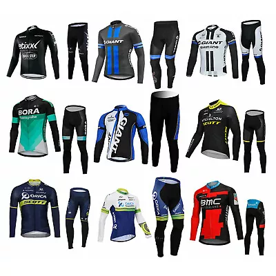 Sports Bicycle Bike Cycling Clothing Long Sleeve Jersey Long Pants Set • $59.99