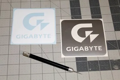 Pair Gigabyte Vinyl Decal Sticker Computer Pc Laptop Case Mod • $10