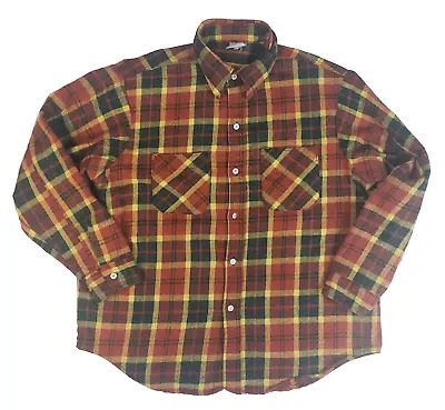 Big Mac Plaid Flannel Shirt JC Penney 1980s Vintage Men's Size Large Pre-Owned • $55