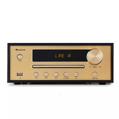 Stereo System Bluetooth CD Player HiFi FM Radio Loudspeaker USB MP3 Remote Black • £140.99
