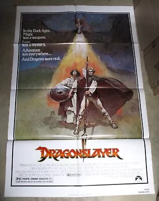 DRAGONSLAYER 1981 One Sheet MOVIE POSTER NM UNUSED Fantasy • $19.99