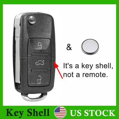 For 2006-2011 Volkswagen VW Jetta Golf GIT Eos Key Fob Case SHELL + Battery • $9.88