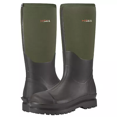 HISEA Men Outdoor Rain Boot Waterproof Corrosion-Resistant Mud Work Wellies Yard • $63.99