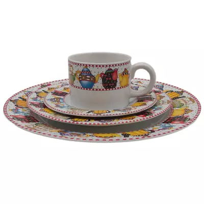 Sakura At Home With Mary Engelbreit Afternoon Tea 4-Piece Place Setting 1994 • $29.99