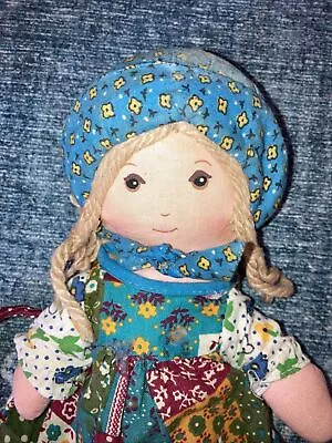 Vintage 1970's Original Holly Hobbie Miniature Rag Doll 9  Knickerbocker • $6.99