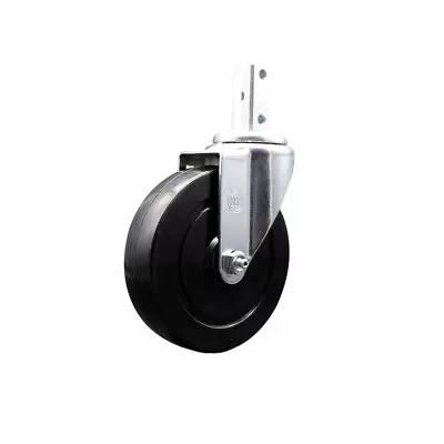5 Inch Hard Rubber Wheel Swivel 7/8 Inch Square Stem Caster Service Caster • $22.28