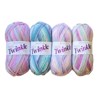 James Brett Baby Twinkle Print DK Iridescent Sparkle Acrylic Knitting Yarn 100g • £3.99