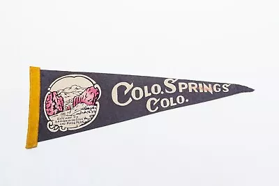 Vintage Colorado Springs Souvenir Felt Pennant 17  • $11.49