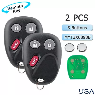 2 For 2002-2009 Chevy Trailblazer Remote Control Key Fob 3 Button MYT3X6898B • $15.79