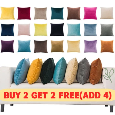 £5.88 • Buy 16*16 Inches Plush Velvet Cushion Covers Sofa Pillow Cases Soft Cushion Cover 