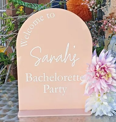 Bachelorette Party Welcome Sign Acrylic Table Sign Bride To Be Hens • $28