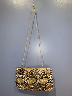 MORRIS MOSKOWITZ MM RARE Genuine Reptile Envelope Clutch Shoulder Bag 60's 70's • $55