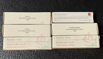 Mary Kay Signature Color Moisturizing Lipstick Lot Of 5 Antique Rose Plum +Bonus • $70