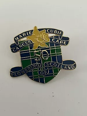 Marie Curie Cancer Care  Flowering Of Scotland 50  Charity Pin Badge • £3