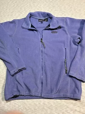 PATAGONIA Womens Medium USA Made R Full Zip Purple Jacket Polartec Vintage • £77.13