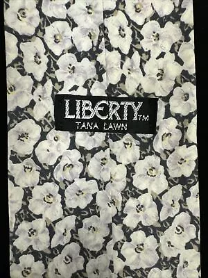 Liberty Tana Lawn Vintage 100% Cotton Floral Necktie Made In England 3.5x56 • $20