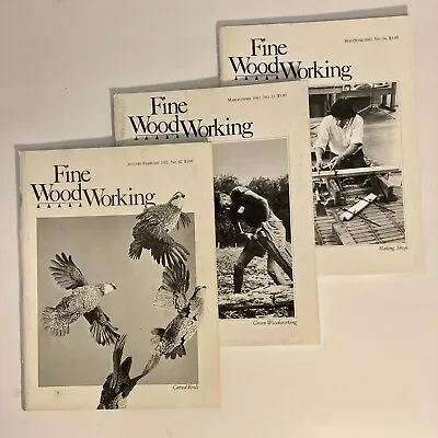 $8.98 • Buy Fine Woodworking Magazine Lot 1982 3 Total Issues Carpentry Wood