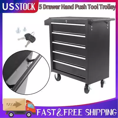 5-Drawer Rolling Tool Chest Sliding Metal Drawer Rolling Tool Storage Cabinet • $278.80