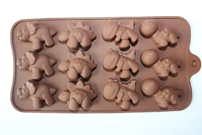 Animals Dog Cat Dinosaur Silicone Mould Chocolate Fondant Jelly Ice Cube Mold • £0.99