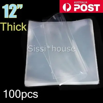 $23.99 • Buy 100 X NEW LP 12  CLEAR CLARITY OUTER COVER SLEEVES FOR VINYL RECORDS 80um THICK