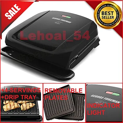 $44.99 • Buy George Foreman 4-Serving IndoorRemovable Plate Grill,Panini Press,GRP1060B,Black