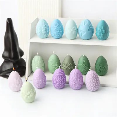 Egg Flower Silicone Candle Mold  Easter Egg Cake Soap Plaster Mould Home Decor • £10.50