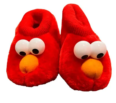 Sesame Street Elmo Puppet Slippers Shoes Padded Toddler Boy/Girl Size: LG 9/10 • $16.91