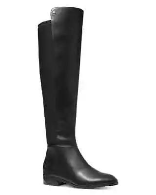 Rtls $200 Michael Kors Bromley Flat Black Leather Knee High Womens Boots  Sz 6 • $65.99