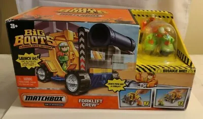 Matchbox Big Boots Forklift Crew Vehicle By Mattel Unopened On A Mission • £21