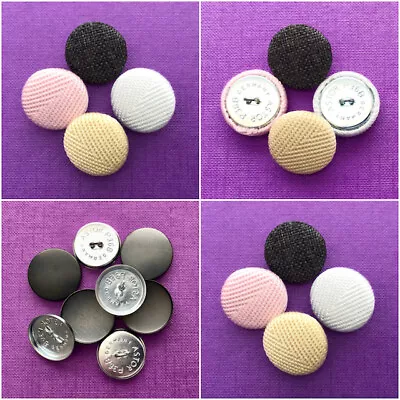 Custom Button Covering Service (NOT Self Cover) - 15mm & 23mm - Metal Loop Backs • £3.75