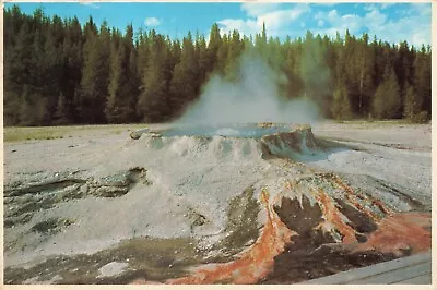 $5.99 • Buy Postcard WY Punch Bowl Spring Water Upper Geyser Basin Eruption Boiling Pool