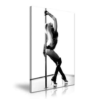 Sexy Lady Pole Dancer High Heels Modern Canvas Print Wall Art ~ 5 Sizes • £19.99