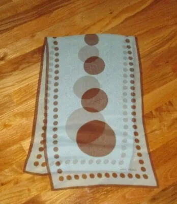 Marc Jacobs Blue Brown Polka Dots Circles Sheer 100% Silk Oblong Scarf 41  • $24.99