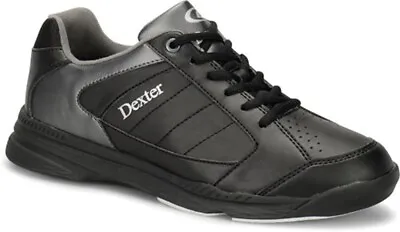 Mens Black Dexter RICKY IV Lite Bowling Shoes Black/Alloy Sizes 6 - 15 • $51.95