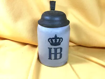 German Hofbrau Pewter Lidded Brewery Stein W/ Original Lid - 0.5L -Imperial • $50