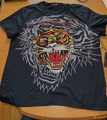 New With Tags Ed Hardy Tiger Graphic Black  T Shirt Size  Large • $26.99