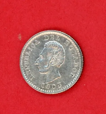 Ecuador  1/2  Decimo  1905  Km 55.1  Xf+. • $13.75