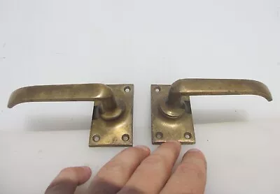 £25 • Buy Vintage Brass Lever Door Handles Old Bronze Mid Century Antique Art Deco