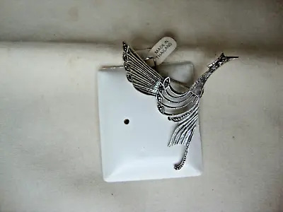 VINTAGE 1970-80s OPENWORK RISING PHOENIX MARCASITE STERLING SILVER STAMP 925 PIN • $24.99