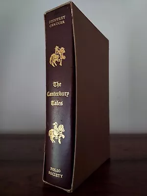 Folio Society The Canterbury Tales By Geoffrey Chaucer Vintage Book W/ Slipcase • $39.95