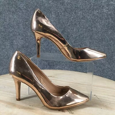 INC International Concepts Heels Womens 5 M Zitah Slip On Pointed Pumps Gold • $22.99