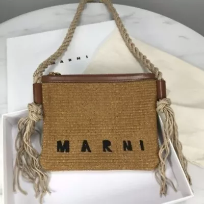 MARNI Marcel Woven Logo Shoulder Bag • $215