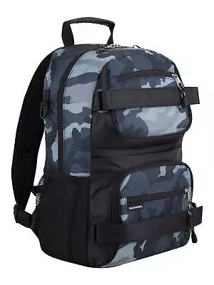 Unisex Dual Strap Skater Backpack Midnight Camo • $27.75