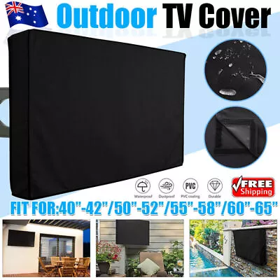 40-65 Inch Dustproof Waterproof TV Cover Outdoor Patio Flat Television Protector • $24.88