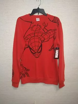 $32 • Buy Marvel Spiderman Red Holiday Cheer Christmas Sweater Size Small And XL