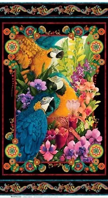 Benartex - Parrot Habitat - 24.5  Macaws Panel - Multi • $8.55