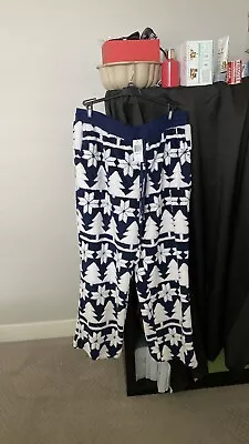 Vera Bradley Jacquard Fleece Pajama Pants Nordic Forest Stripe 2X • $25