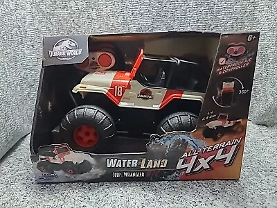 Jada Jurassic World Park Jeep Wrangler Remote Control Water & Land A/T 4x4  • $19.99