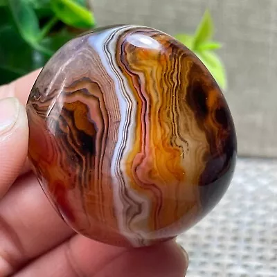Crazy Lace SILK Banded Agate Polished Crystal Tumbled Stone Madagascar 46g A5879 • $1.26