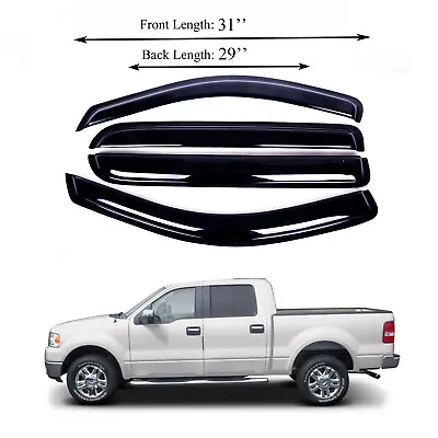 Fits Ford F-150 Super Crew 06-08 Side Window Visor Sun Rain Deflector Guard • $28.99